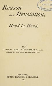 Cover of: Reason and revelation, hand in hand by Thomas M. McWhinney