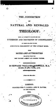 Cover of: The connection of natural and revealed theology by Edward William Grinfield
