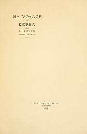 Cover of: My voyage in Korea