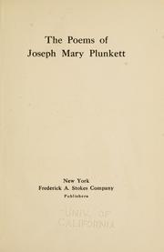The poems of Joseph Mary Plunkett by Joseph Mary Plunkett