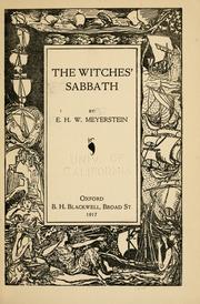 Cover of: The witches' Sabbath