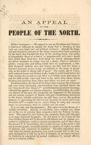 An appeal to the people of the North by William Coleman