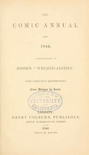 Cover of: comic annual for 1846.: A republication of Hood's "Whimsicalities."