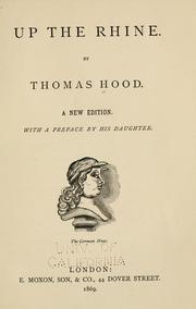 Cover of: Up the Rhine... by Thomas Hood