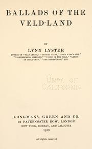 Cover of: Ballads of the Veld-land by Lynn Lyster