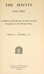 Cover of: The Jesuits, 1534-1921 by Thomas J. Campbell