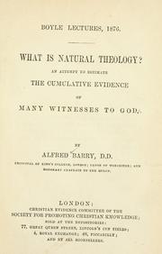 What is natural theology? by Barry, Alfred