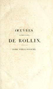 Cover of: OEuvres complètes by Charles Rollin