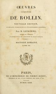 Cover of: OEuvres complètes by Charles Rollin