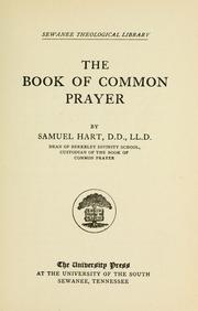 Cover of: The Book of common prayer by Samuel Hart, Samuel Hart