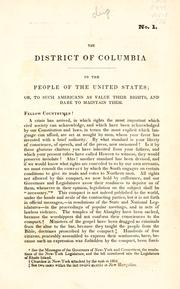 Cover of: To the people of the United States by American Anti-Slavery Society