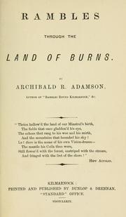 Cover of: Rambles through the land of Burns.