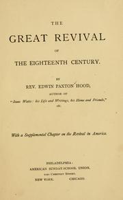 Cover of: The great revival of the eighteenth century