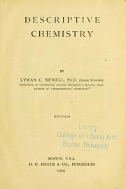 Cover of: Descriptive chemistry by Newell, Lyman Churchill