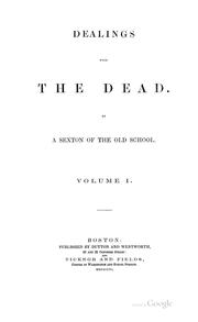 Cover of: Dealings with the dead. by Sargent, Lucius Manlius