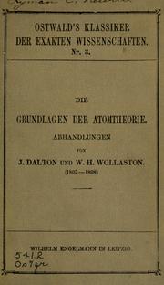 Cover of: Die Grundlagen der Atomtheorie