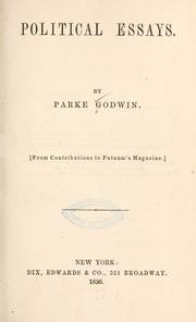Cover of: Political essays. by Parke Godwin