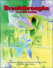 Cover of: Contemprorary's breakthroughs in critical reading: developing reading and critical thinking skills