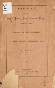 Cover of: Sermon preached on the day of fasting, humiliation, and prayer, January 4, 1861