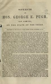 Cover of: Speech of Hon. George E. Pugh, of Ohio, on the state of the Union.