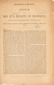 Cover of: Organization of the House. by Hendley S. Bennett