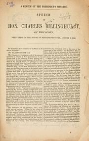 A review of the President's message by Charles Billinghurst