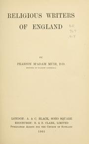Cover of: Religious writers of England by Pearson M'Adam Muir
