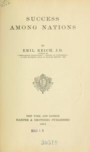 Cover of: Success among nations by Reich, Emil