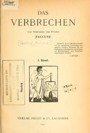 Cover of: Das Verbrechen, vom Verfasser des Buches J'accuse.