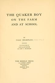 Cover of: The Quaker boy on the farm and at school