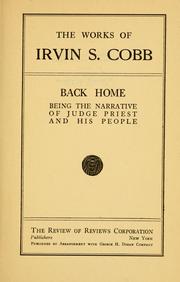 Cover of: Back home by Irvin S. Cobb, Irvin S. Cobb