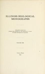 Illinois biological monographs