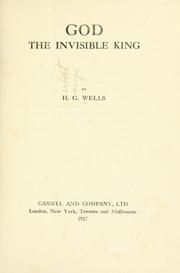 Cover of: God the invisible king.