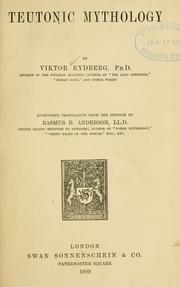 Cover of: Teutonic mythology by Viktor Rydberg