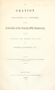Cover of: An oration delivered at Concord: on the celebration of the seventy-fifth anniversary of the events of April 19, 1775