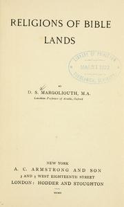 Cover of: Religions of Bible lands by D. S. Margoliouth