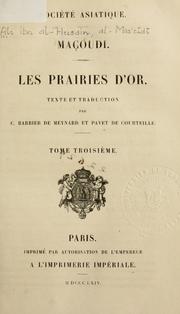 Cover of: Les prairies d'or by Al-Masʻūdī