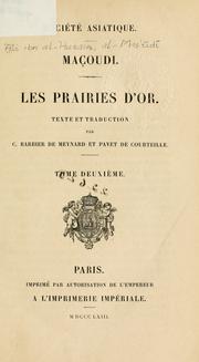 Cover of: Les prairies d'or by Al-Masʻūdī
