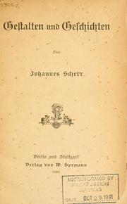 Cover of: Gestalten und Geschichten