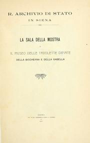 Cover of: La sala della mostra e il museo delle tavolette dipinte della Biccherna e della Gabella