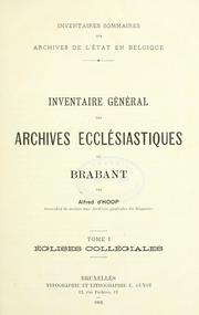 Cover of: Inventaire g©Øen©Øeral des archives eccl©Øesiastiques du Brabant