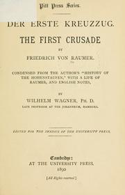 Cover of: Der erste Kreuzzug by Friedrich von Raumer