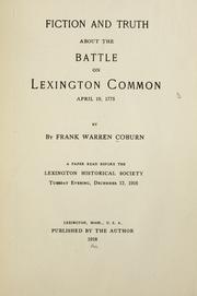 Cover of: Fiction and truth about the battle on Lexington common: April 19, 1775
