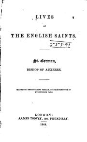 Cover of: Lives of the English saints