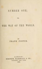 Cover of: Number one: or, The way of the world