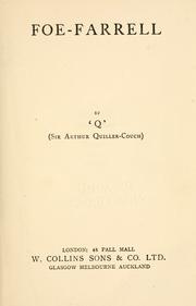 Cover of: Foe-Farrell by Arthur Quiller-Couch