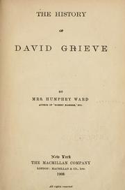 Cover of: The history of David Grieve by Mary Augusta Ward