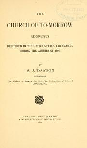 The church of to-morrow by William James Dawson