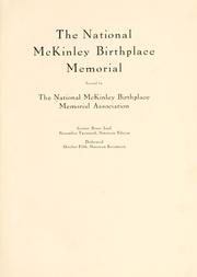 Cover of: The National McKinley birthplace memorial association by National McKinley birthplace memorial association