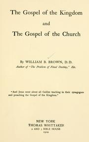 Cover of: The Gospel of the Kingdom and the Gospel of the Church